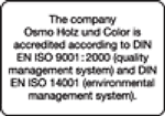 The company Osmo Holtz und Color is accredited...